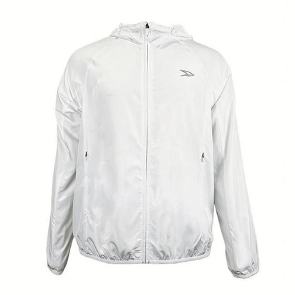 White - Front - No Fear Mens Hooded Lightweight Packable Jacket