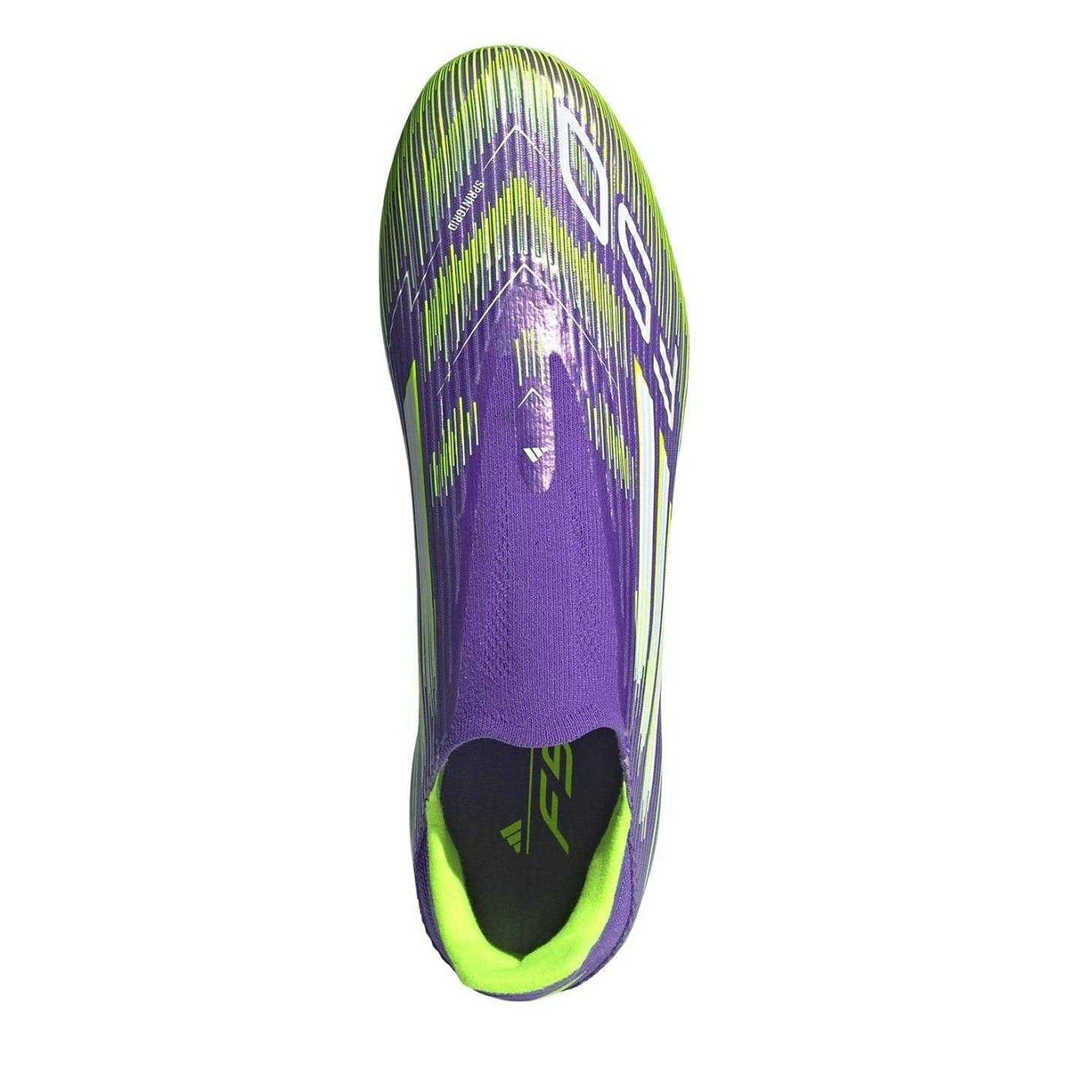 Purple-White - Lifestyle - Adidas Mens F50 League Laceless Firm Ground Football Boots