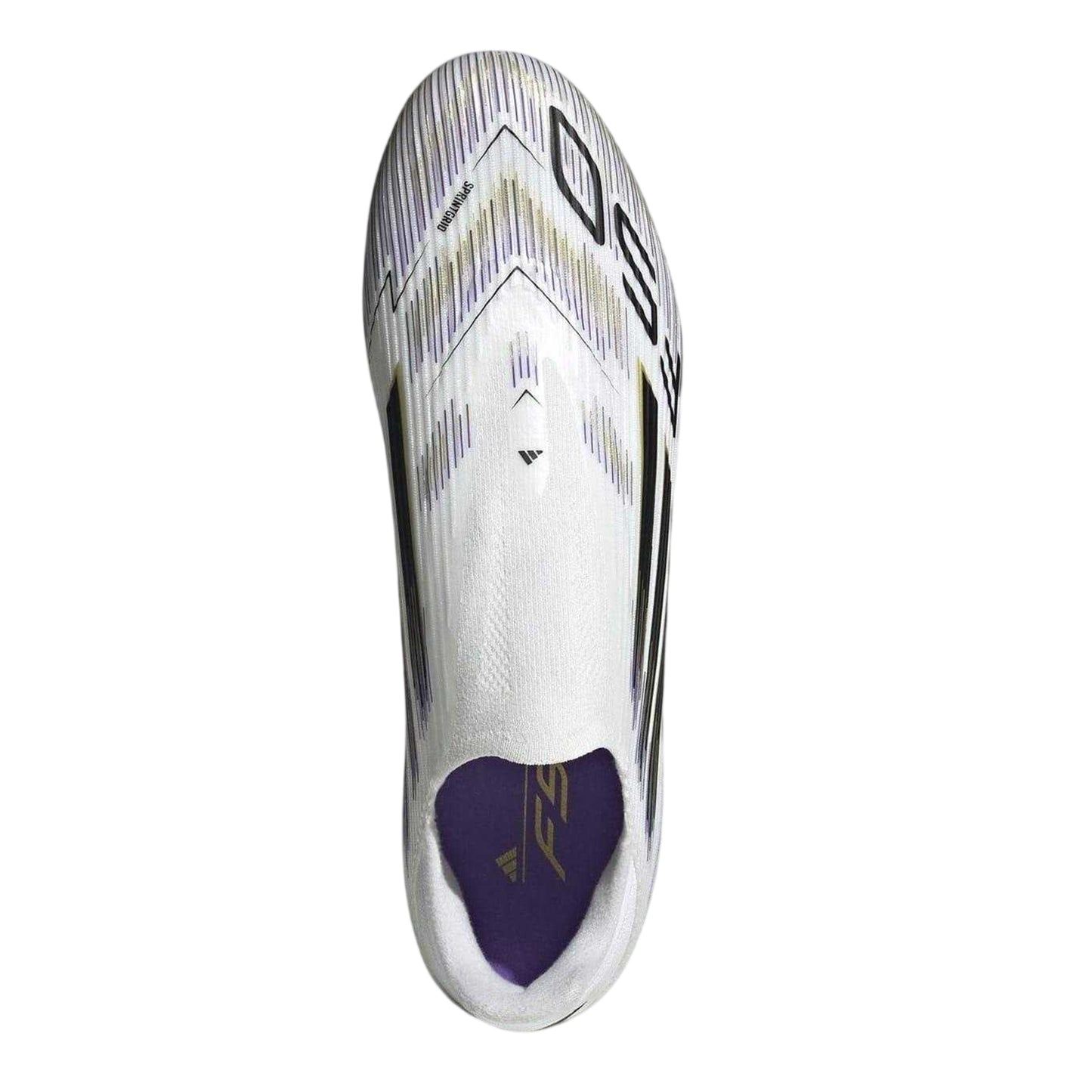 White-Black-Gold - Lifestyle - Adidas Mens F50 League Laceless Firm Ground Football Boots