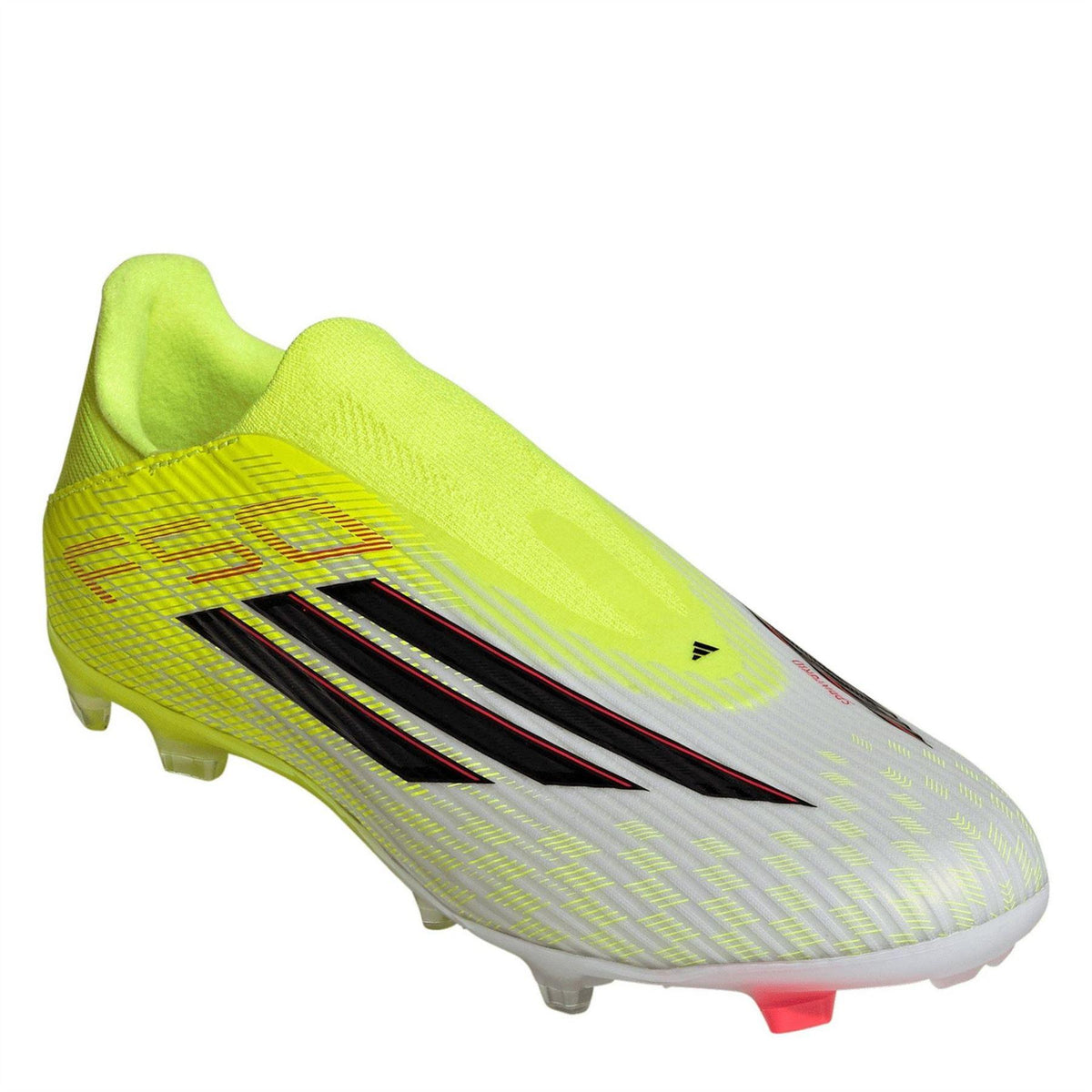 Solar Yellow - Side - Adidas Mens F50 League Laceless Firm Ground Football Boots