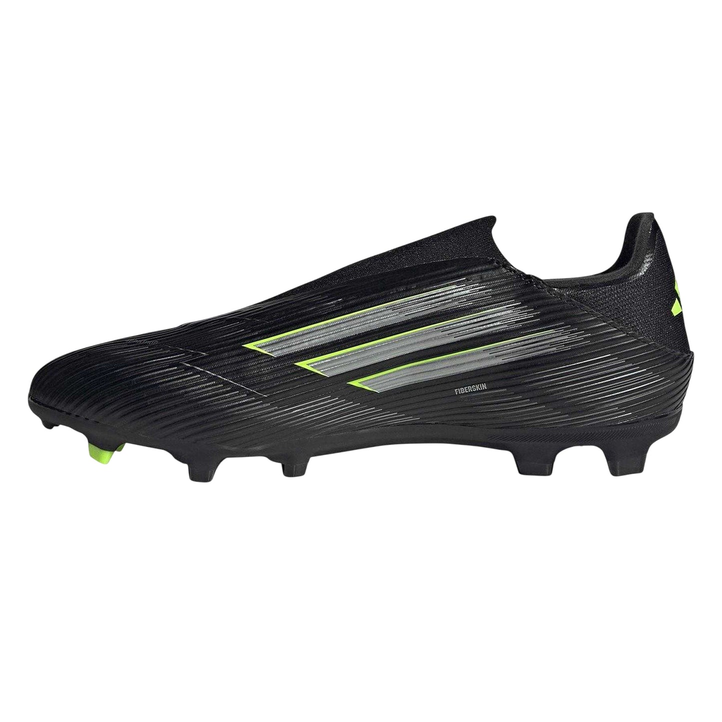 Black-Lemon - Side - Adidas Mens F50 League Laceless Firm Ground Football Boots