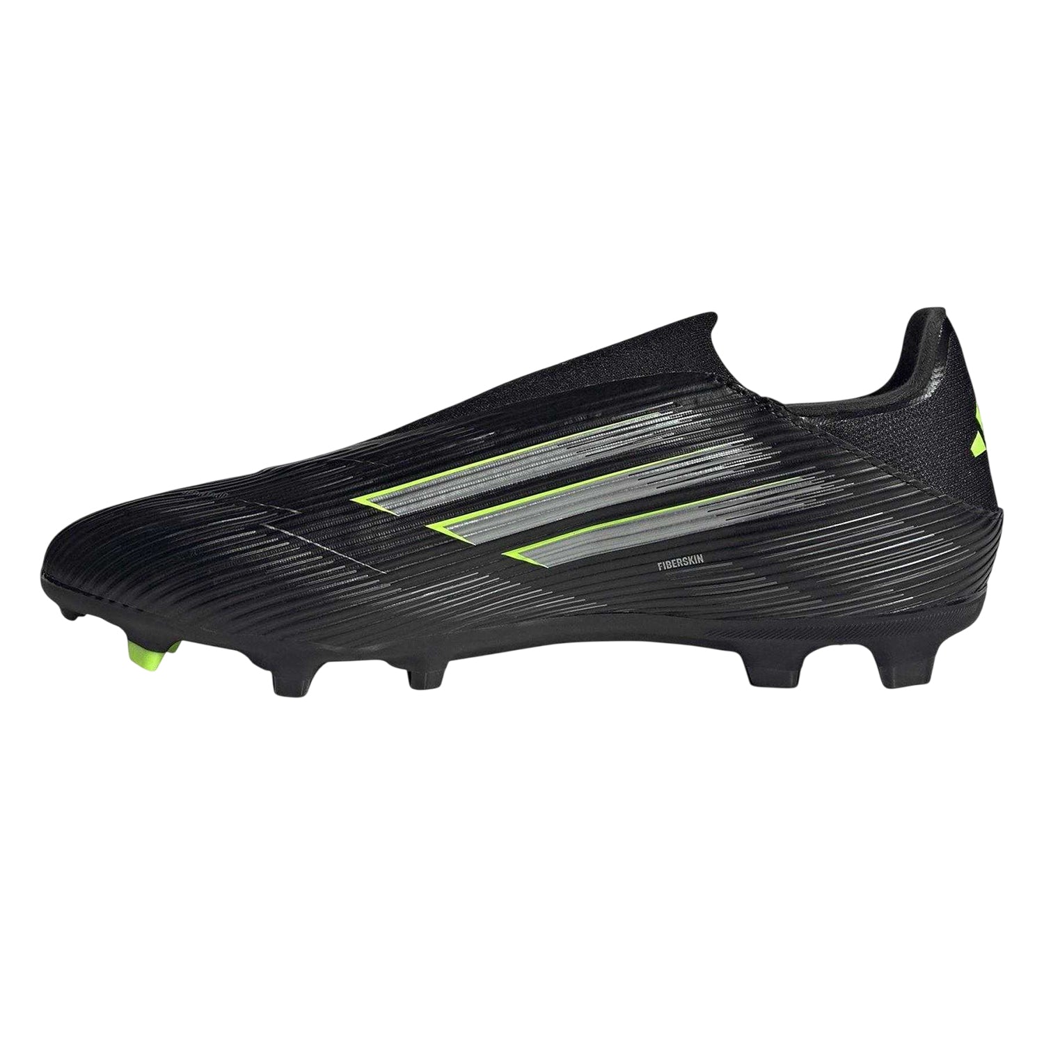 Black-Lemon - Side - Adidas Mens F50 League Laceless Firm Ground Football Boots