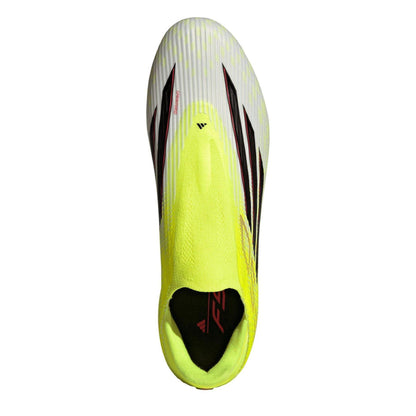 Solar Yellow - Pack Shot - Adidas Mens F50 League Laceless Firm Ground Football Boots