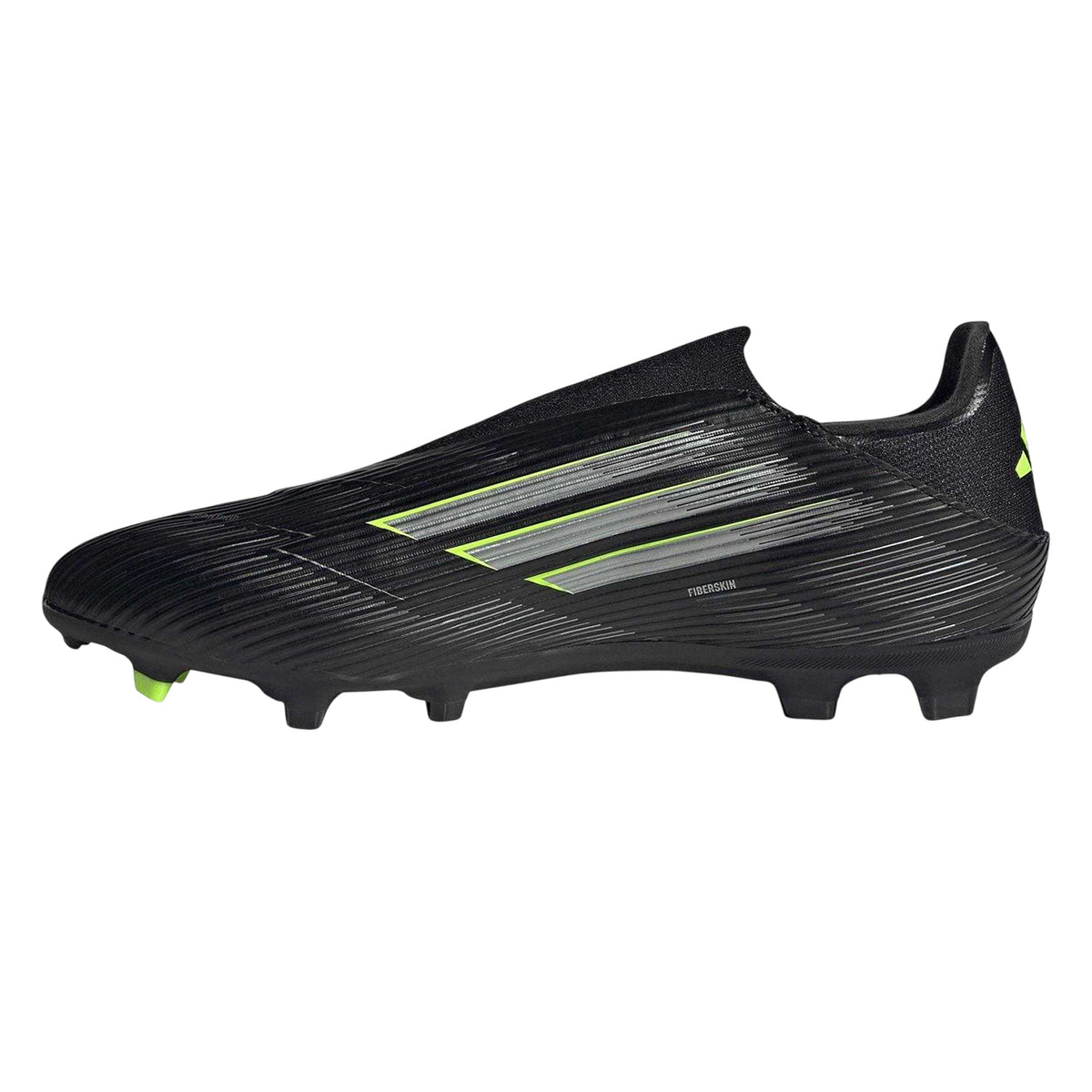 Black-Lemon - Side - Adidas Mens F50 League Laceless Firm Ground Football Boots