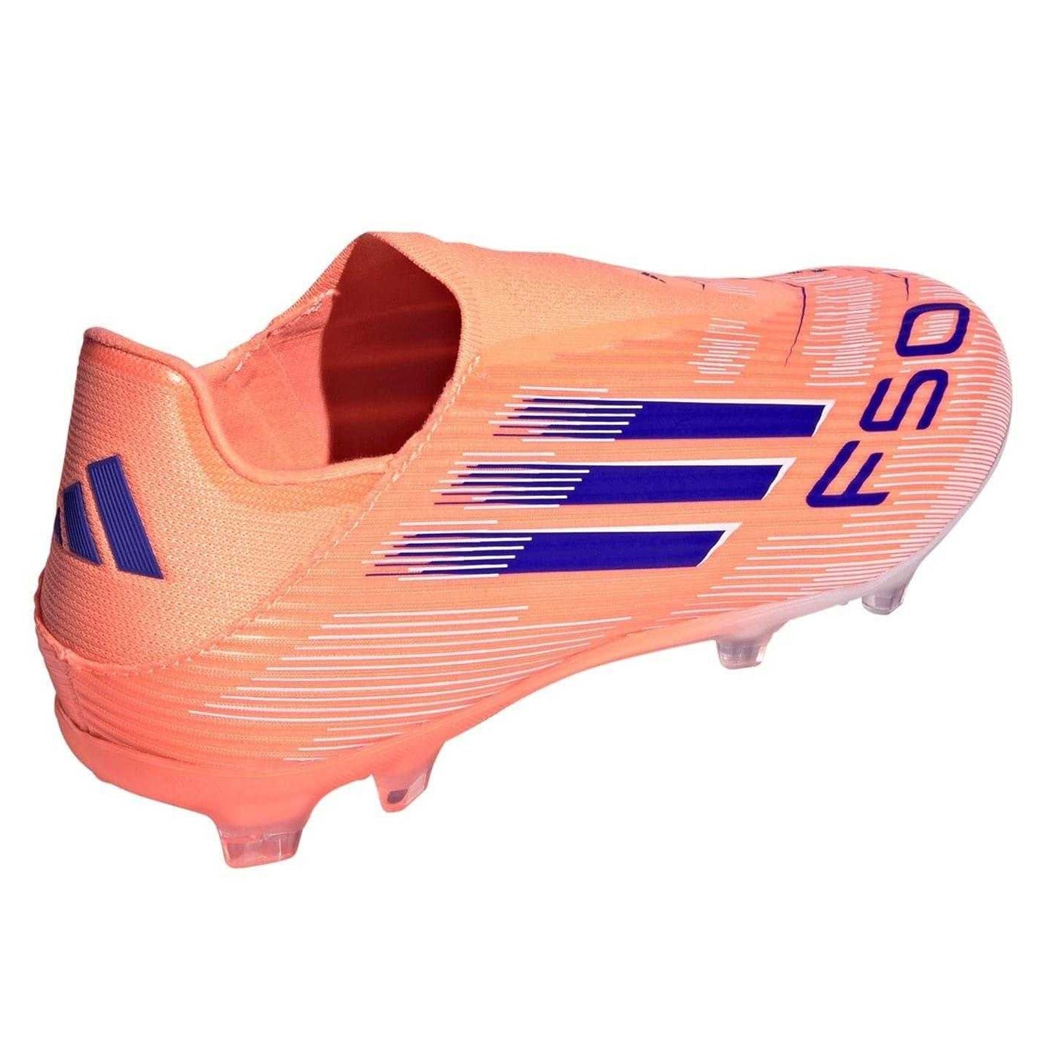 Orange-Blue - Back - Adidas Mens F50 League Laceless Firm Ground Football Boots