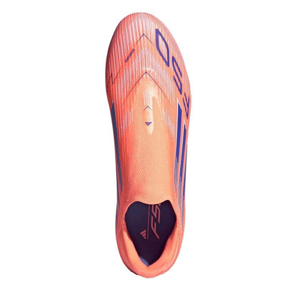 Orange-Blue - Lifestyle - Adidas Mens F50 League Laceless Firm Ground Football Boots