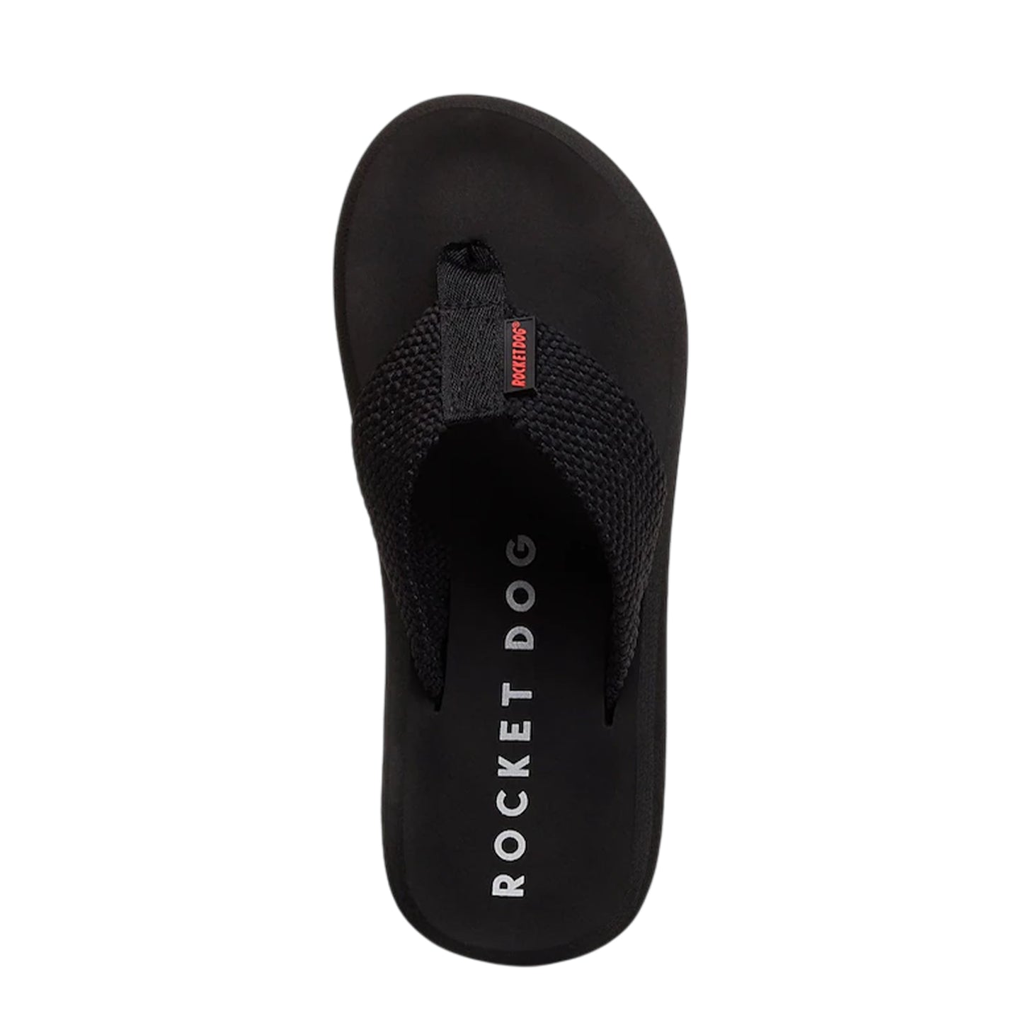 Black - Side - Rocket Dog Womens-Ladies Adios Plain Flip Flops