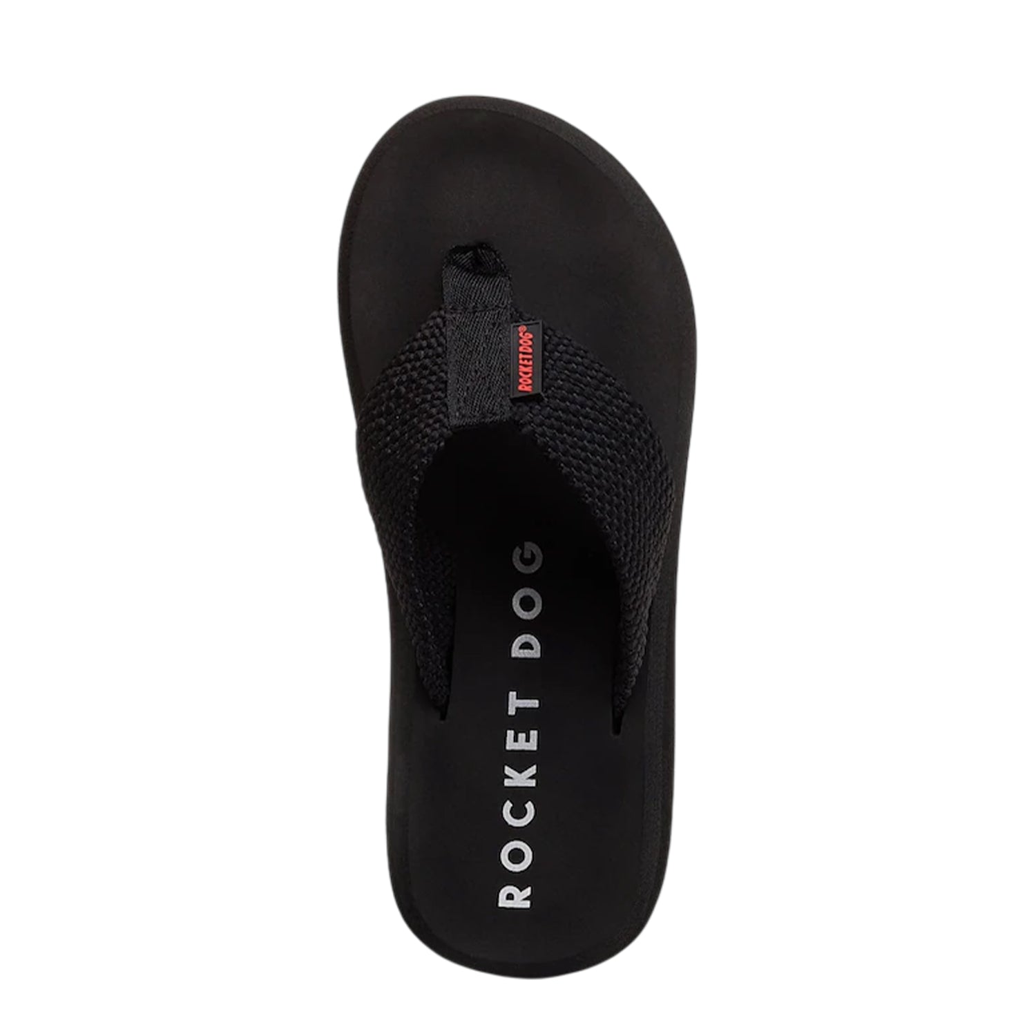 Black - Side - Rocket Dog Womens-Ladies Adios Plain Flip Flops
