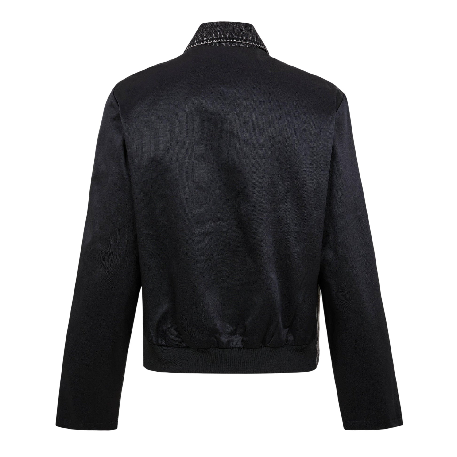 Black - Back - Diesel Mens Stone Wash Bomber Jacket