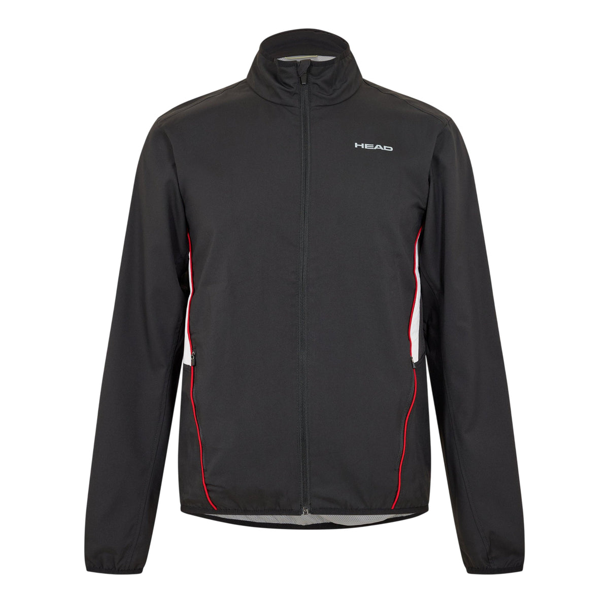 Black - Front - Head Mens Zip Pocket Regular Track Jacket
