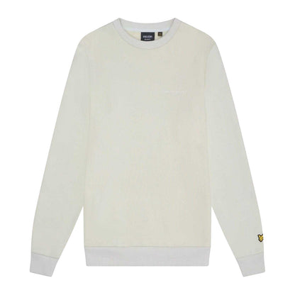Blue-White - Front - Lyle & Scott Mens Embroidered Crew Neck Sweatshirt