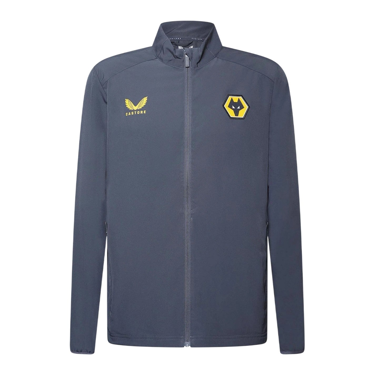 Ebony - Front - Castore Mens Wolverhampton Wanderers FC Football Jacket