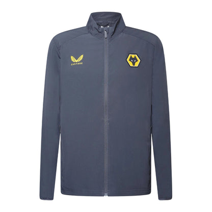 Ebony - Front - Castore Mens Wolverhampton Wanderers FC Football Jacket