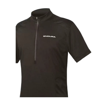 Black-Red - Side - Endura Mens Hummvee Short-Sleeved Cycling Jersey