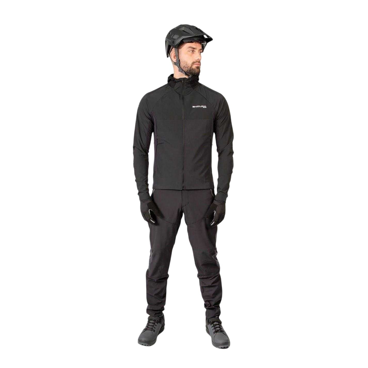 Black - Side - Endura Mens Thermal Cycling Jacket
