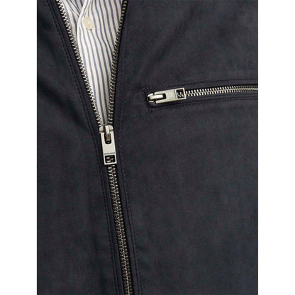 Jet Black - Pack Shot - Jack And Jones Mens Faux Leather Biker Jacket