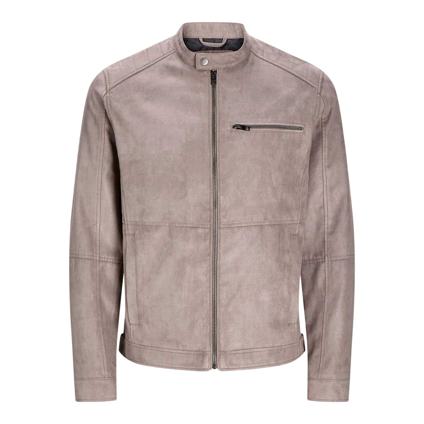 Falcon - Front - Jack And Jones Mens Faux Leather Biker Jacket
