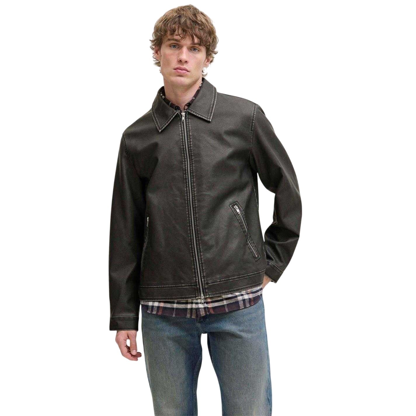 Black - Side - Jack And Jones Mens Polyurethane Long-Sleeved Jacket
