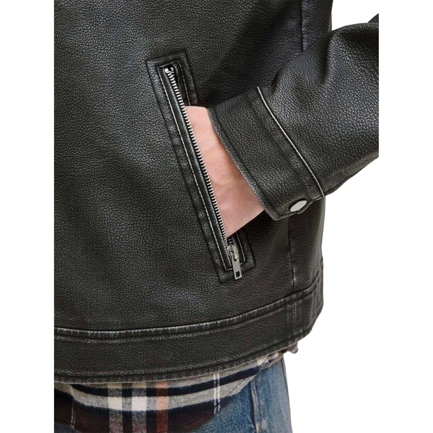 Black - Lifestyle - Jack And Jones Mens Polyurethane Long-Sleeved Jacket