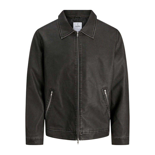 Black - Front - Jack And Jones Mens Polyurethane Long-Sleeved Jacket