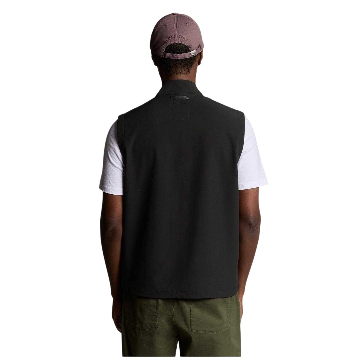 Lacquer - Back - Lyle & Scott Mens Plain Full Zip Gilet