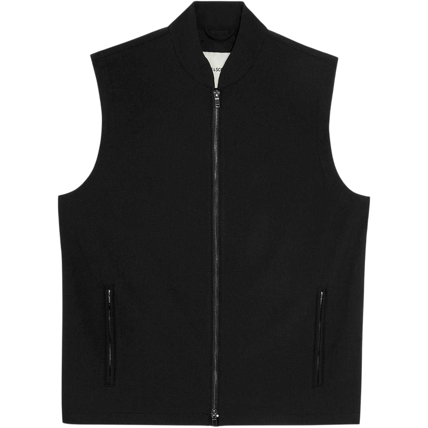 Lacquer - Front - Lyle & Scott Mens Plain Full Zip Gilet