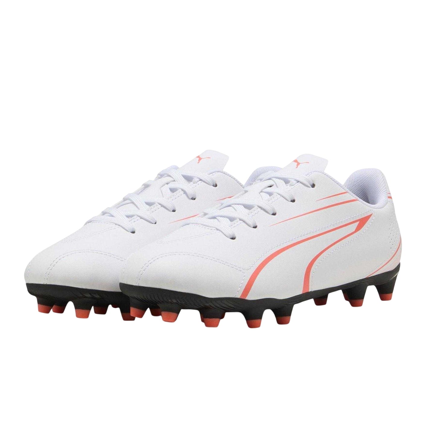White-Glowing Red - Lifestyle - Puma Childrens-Kids Vitoria Firm Ground Football Boots