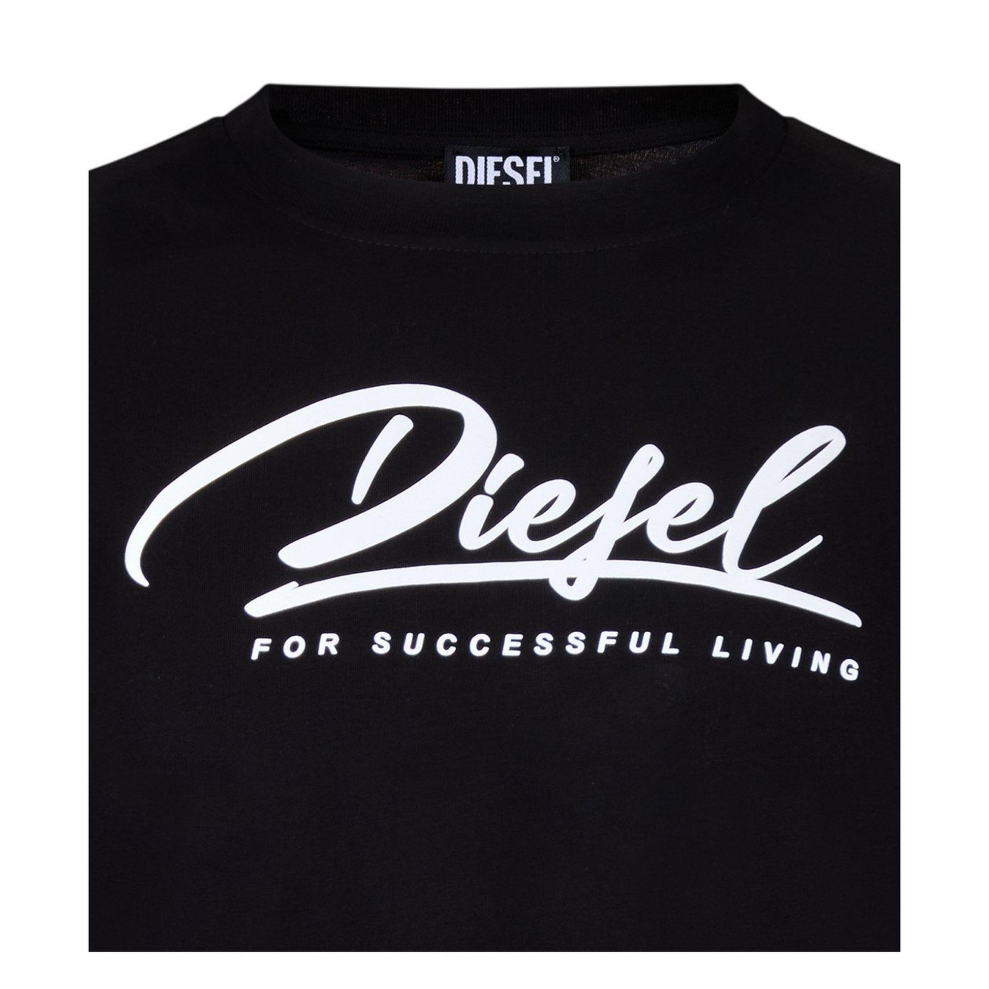 Caviar - Side - Diesel Womens-Ladies Script Cropped T-Shirt