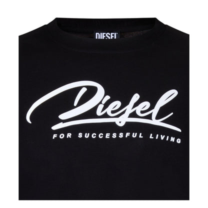 Caviar - Side - Diesel Womens-Ladies Script Cropped T-Shirt