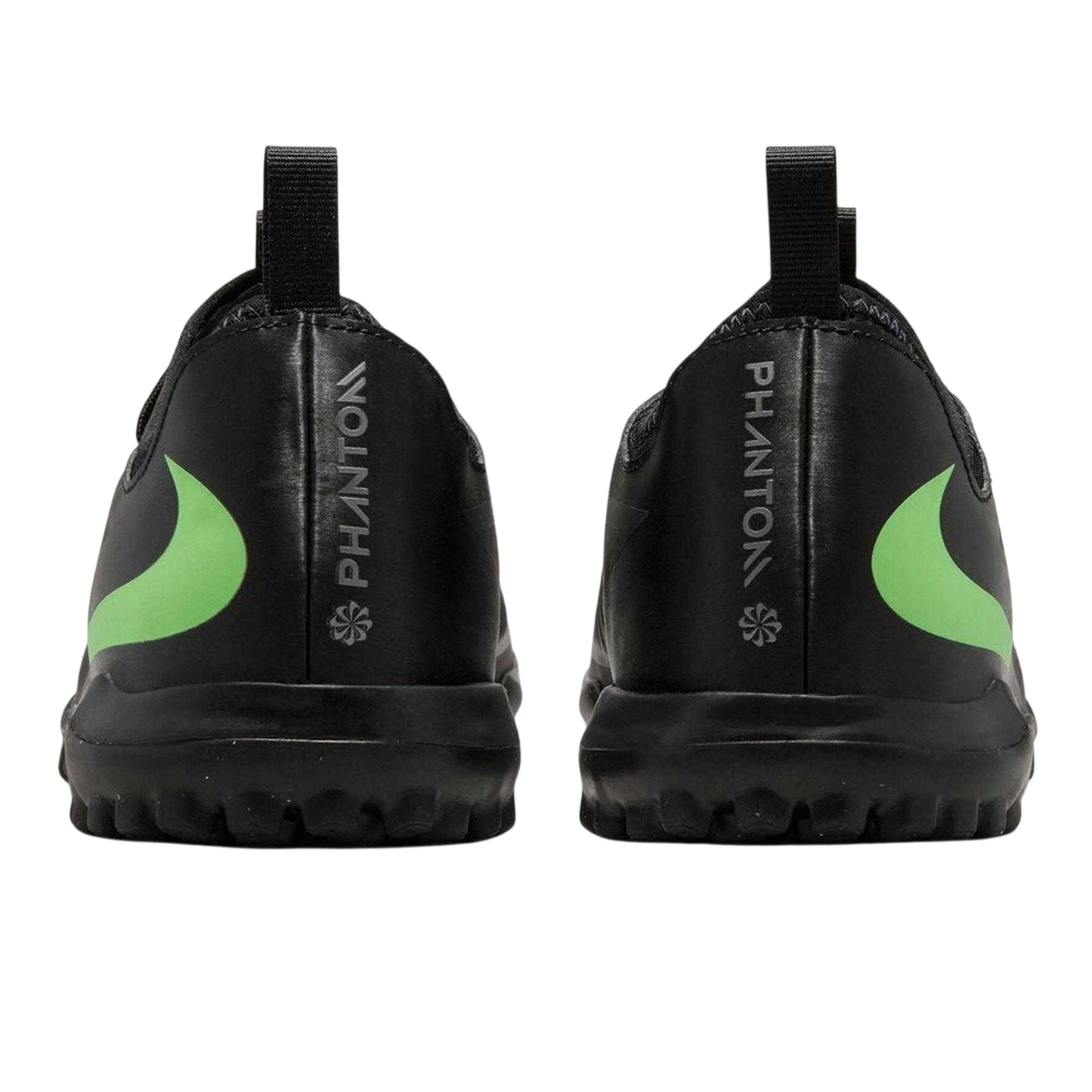 Black-Green - Back - Nike Childrens-Kids Phantom 6 Academy Astro Turf Trainers