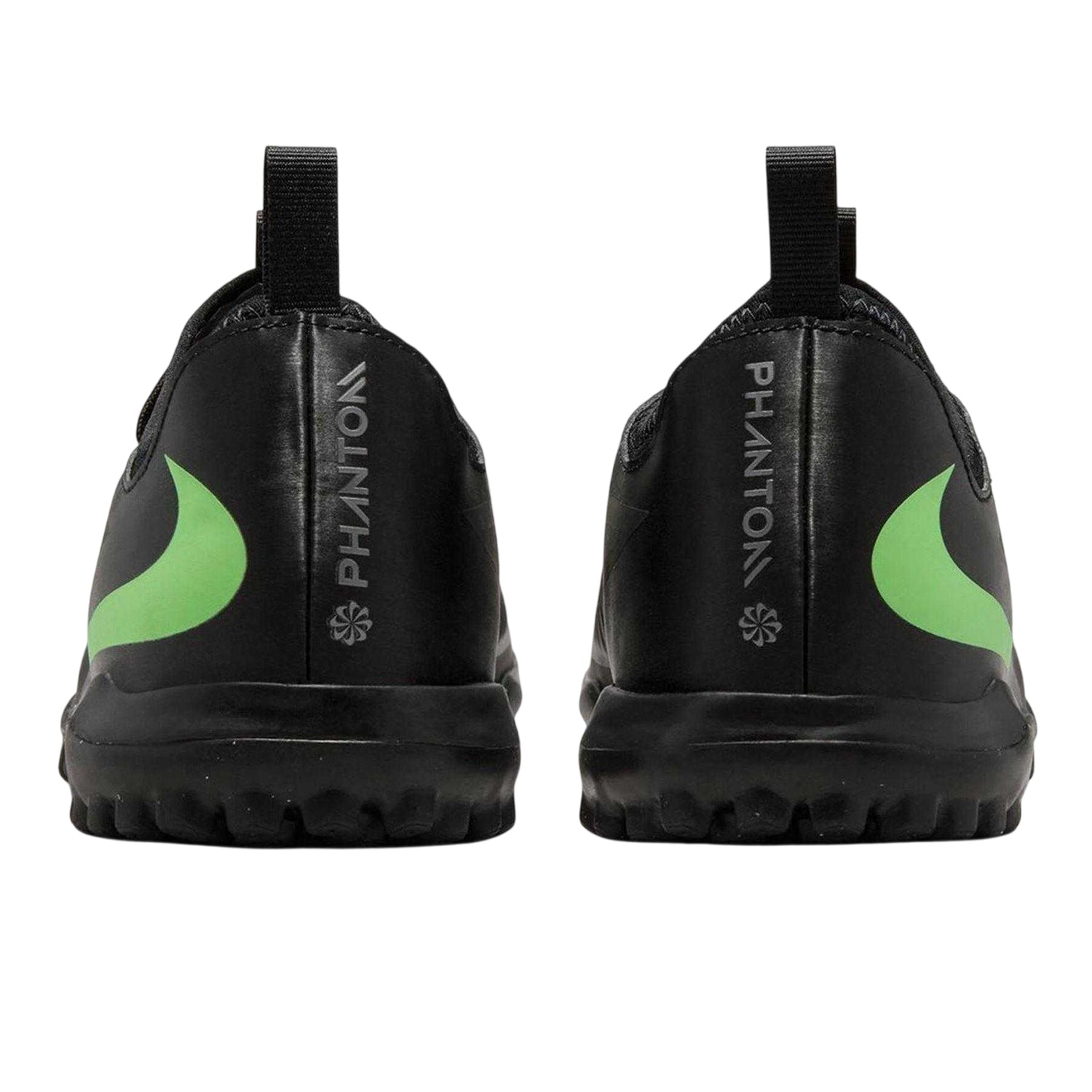 Black-Green - Back - Nike Childrens-Kids Phantom 6 Academy Astro Turf Trainers