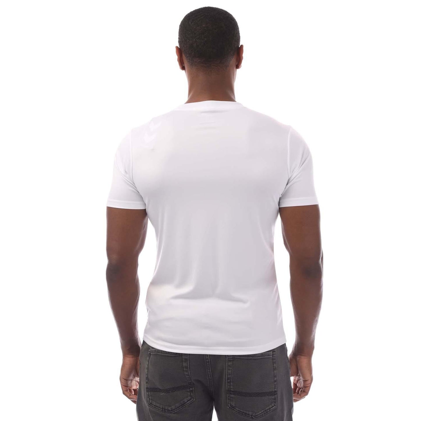 White - Back - Hummel Mens Solo T-Shirt