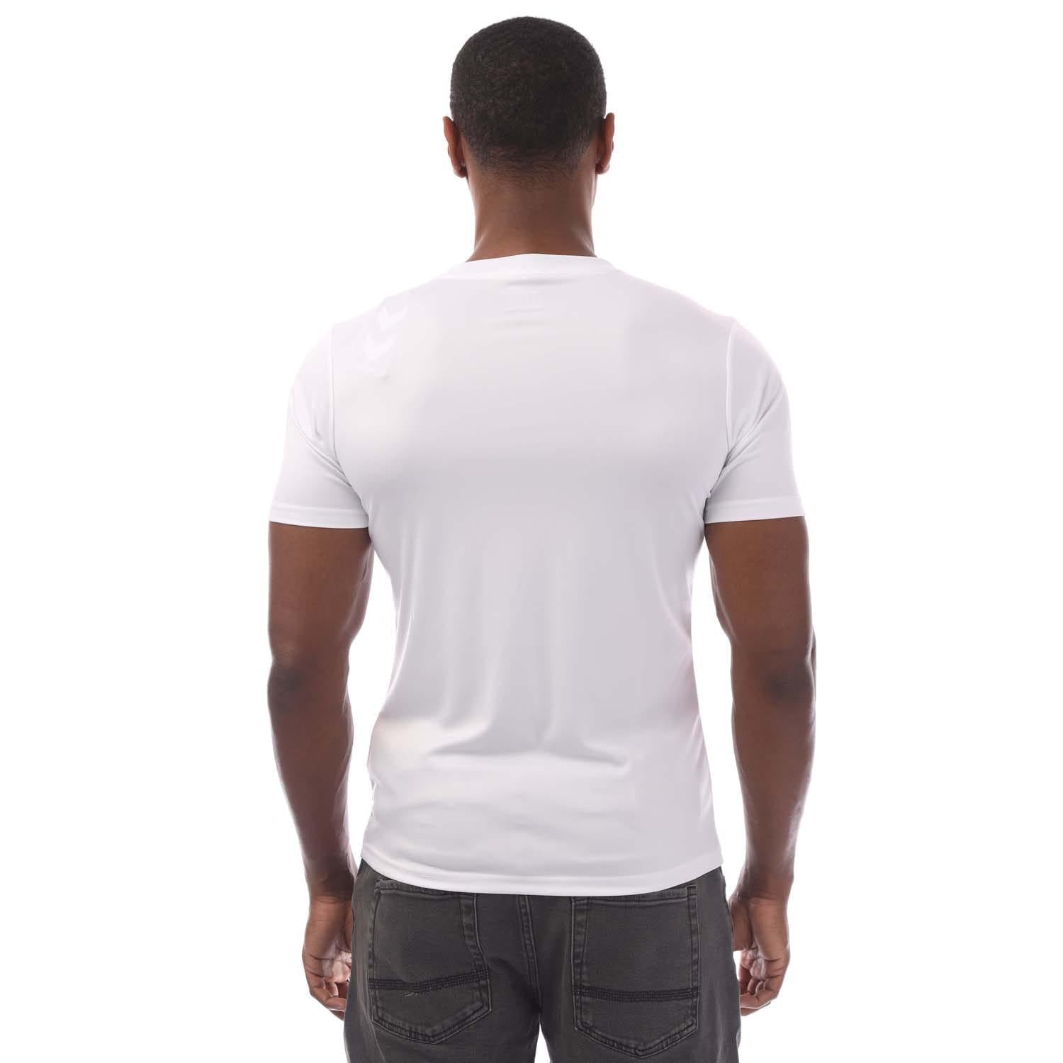 White - Back - Hummel Mens Solo T-Shirt