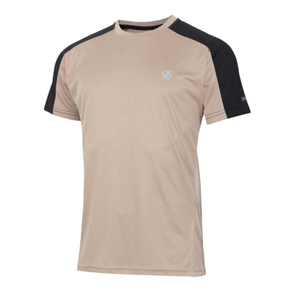 Cream-Black - Side - Dare 2B Mens Discernible II Running T-Shirt