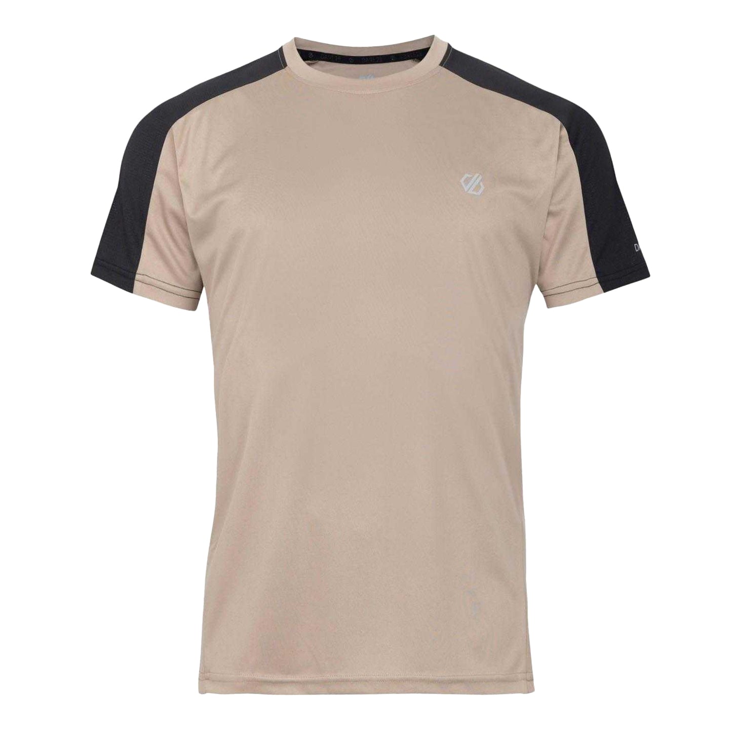 Cream-Black - Front - Dare 2B Mens Discernible II Running T-Shirt