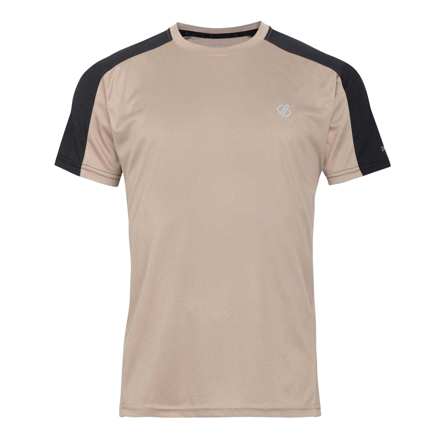 Cream-Black - Front - Dare 2B Mens Discernible II Running T-Shirt