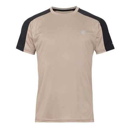 Cream-Black - Front - Dare 2B Mens Discernible II Running T-Shirt