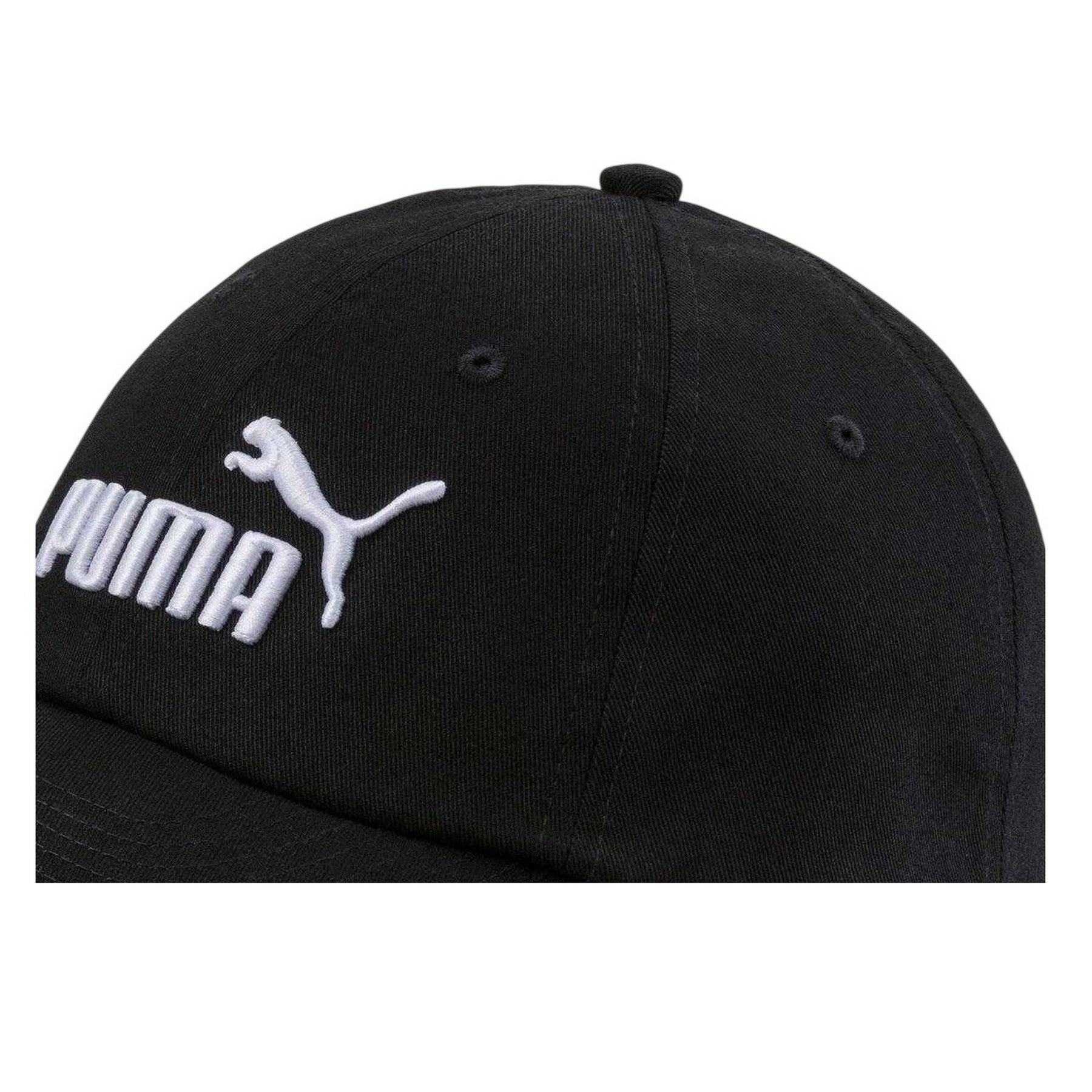 Puma Black - Side - Puma Childrens-Kids Essential Embroidered Logo Baseball Cap
