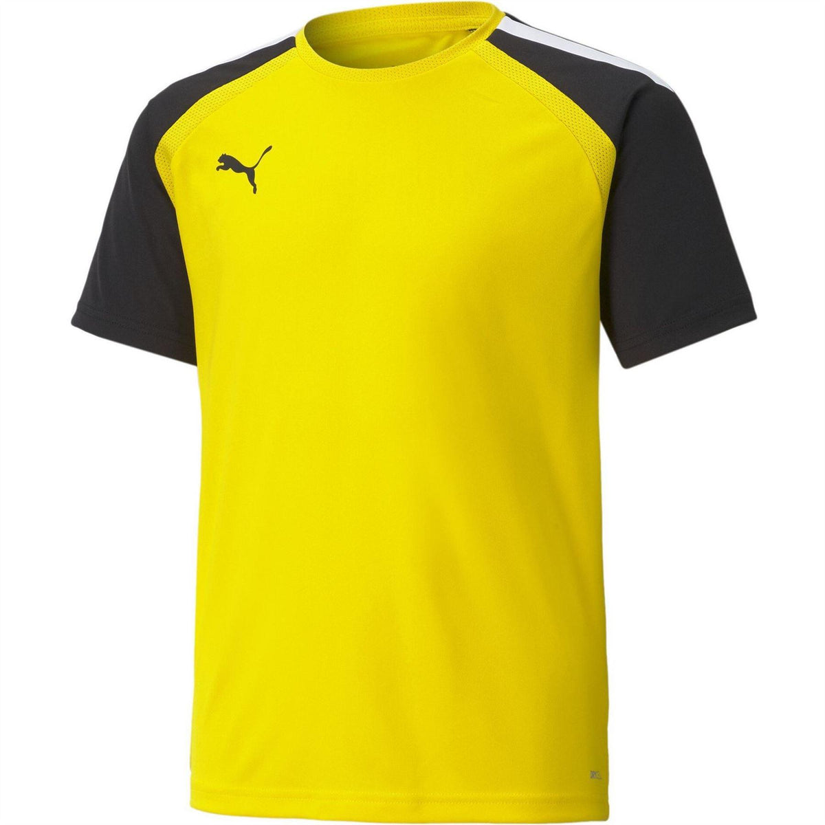 Cyber Yellow-Black-White - Front - Puma Childrens-Kids TeamPACER Lightweight T-Shirt