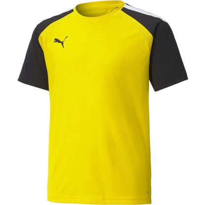Cyber Yellow-Black-White - Front - Puma Childrens-Kids TeamPACER Lightweight T-Shirt