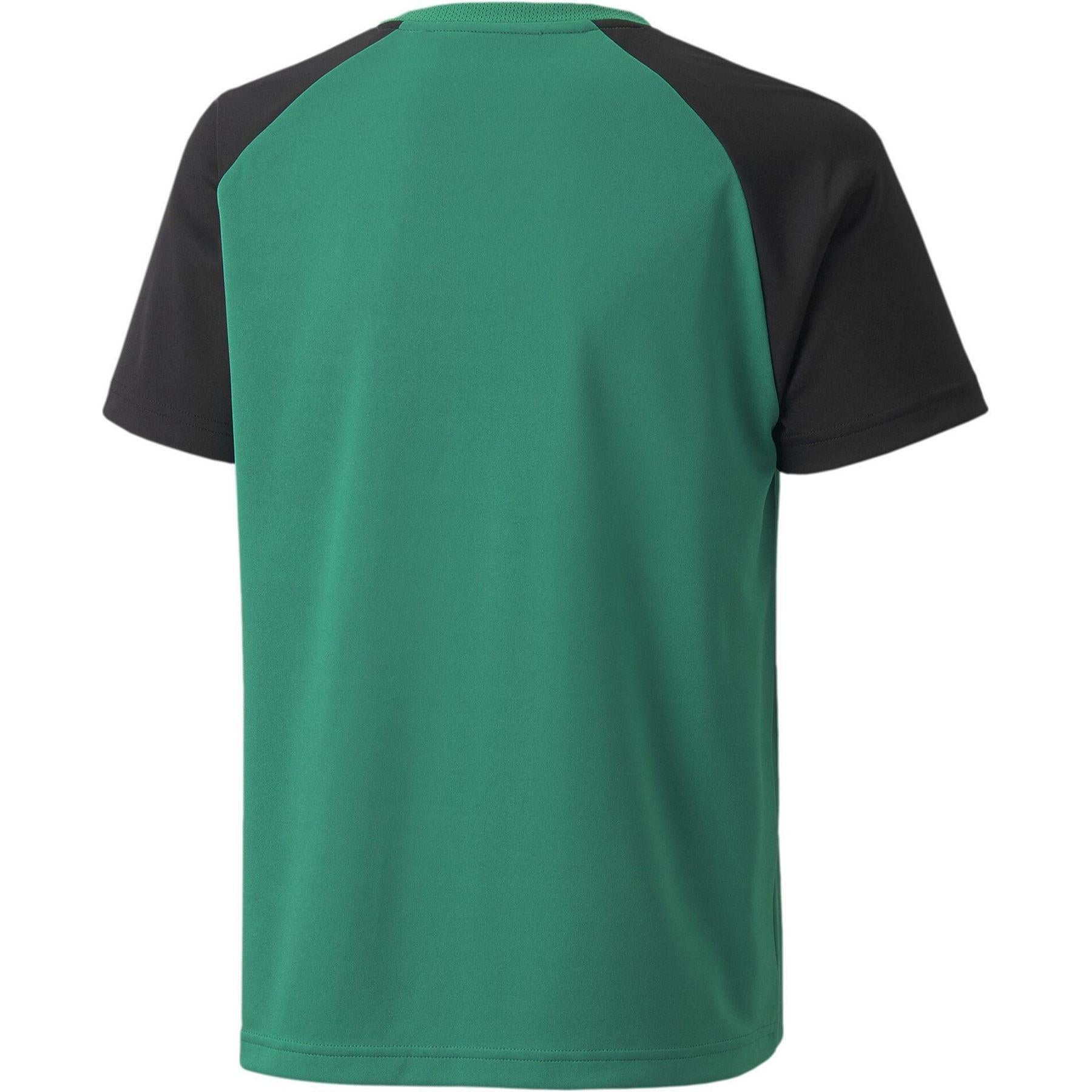 Green-Black-White - Back - Puma Childrens-Kids TeamPACER Lightweight T-Shirt