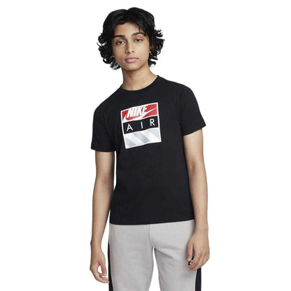 Black - Front - Nike Mens Air Box Logo Regular T-Shirt