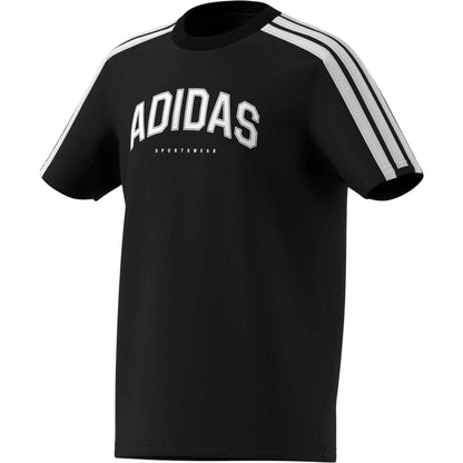 Black - Side - Adidas Childrens-Kids Graphic T-Shirt