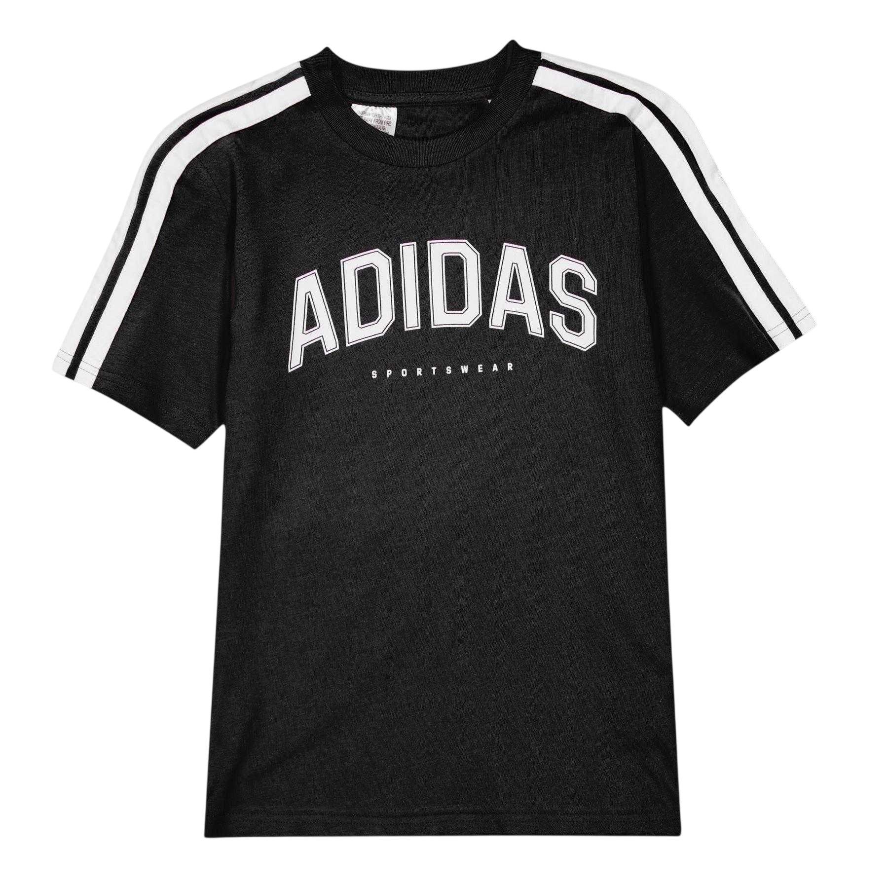 Black - Front - Adidas Childrens-Kids Graphic T-Shirt