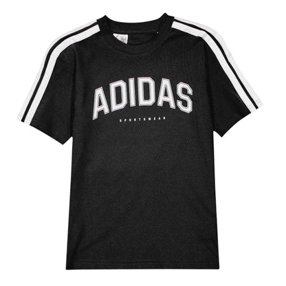 Black - Front - Adidas Childrens-Kids Graphic T-Shirt