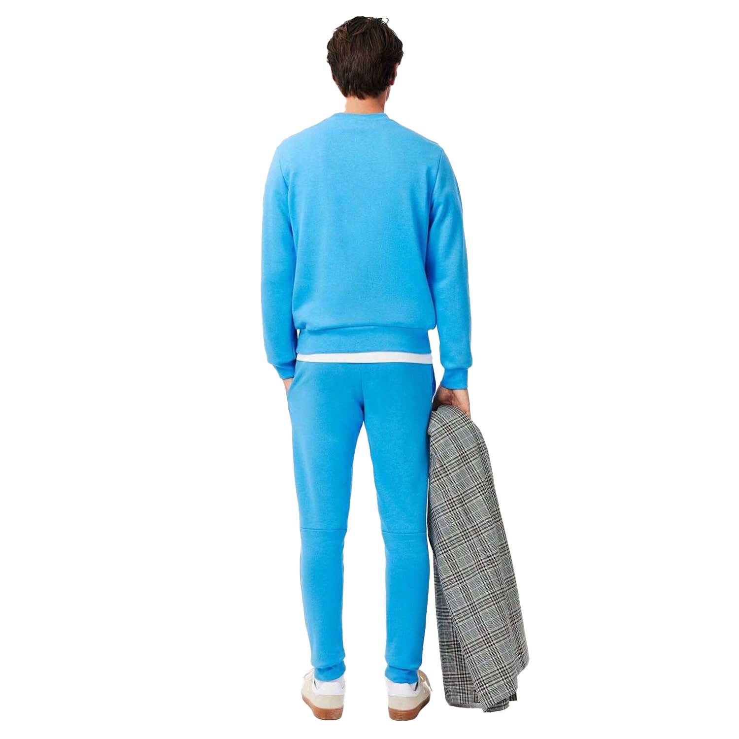 Blue - Back - Lacoste Mens Organic Cotton Slim Jogging Bottoms