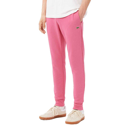 Pink - Lifestyle - Lacoste Mens Organic Cotton Slim Jogging Bottoms