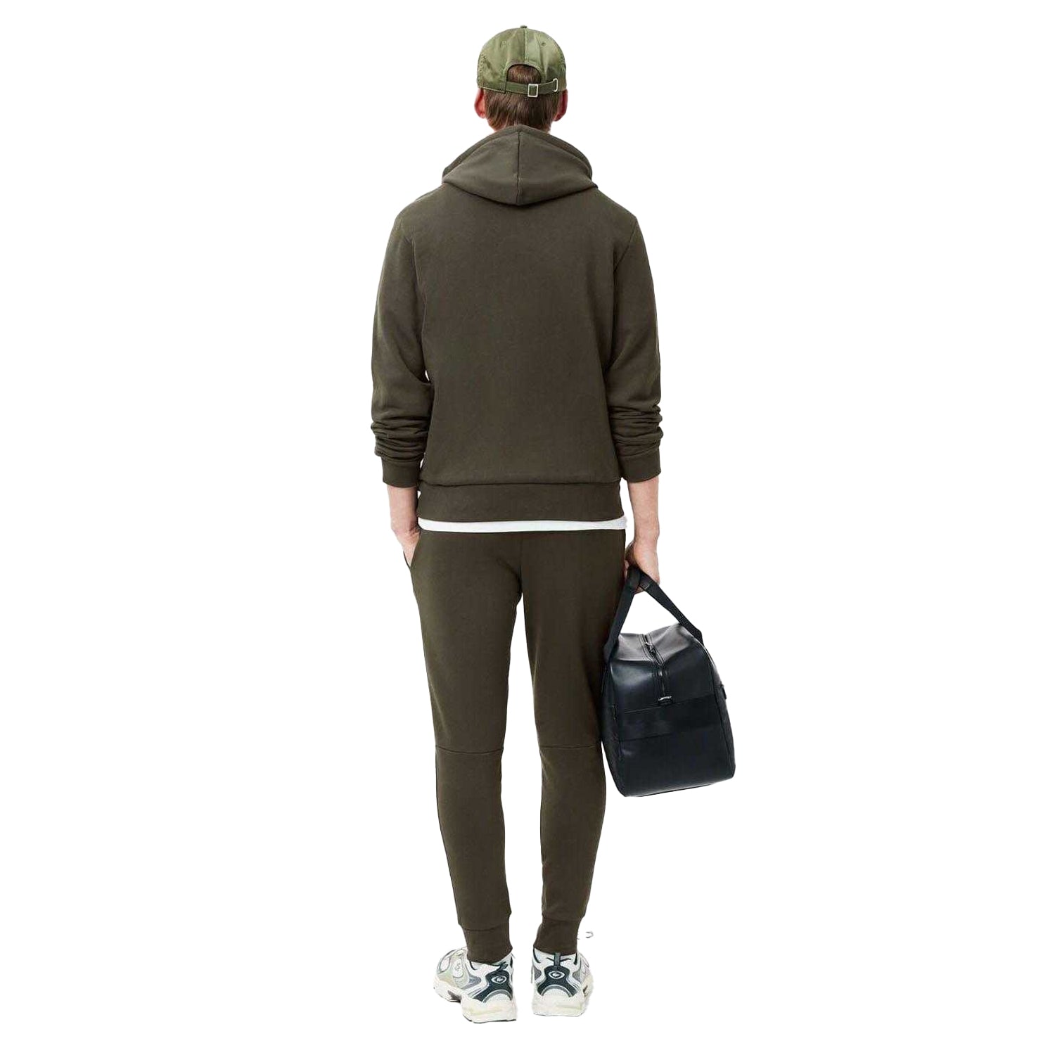 Green - Back - Lacoste Mens Organic Cotton Slim Jogging Bottoms