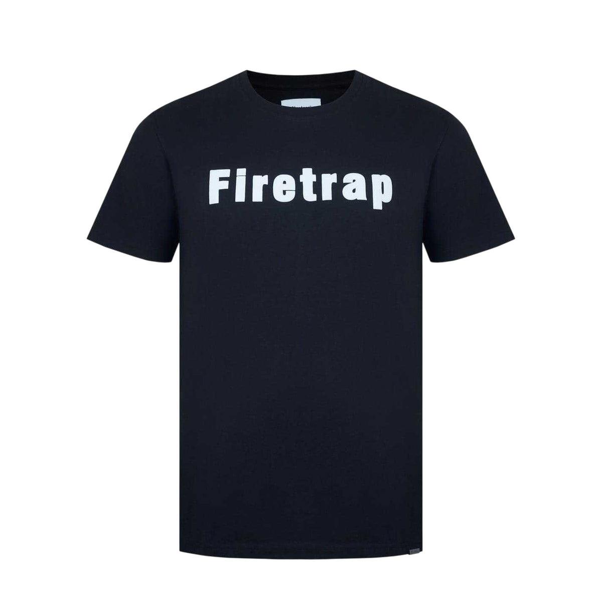 Black - Front - Firetrap Mens Logo Cotton T-Shirt