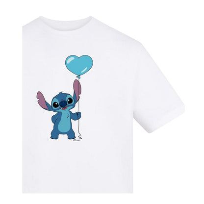 White - Back - Lilo & Stitch Childrens-Kids Balloon T-Shirt